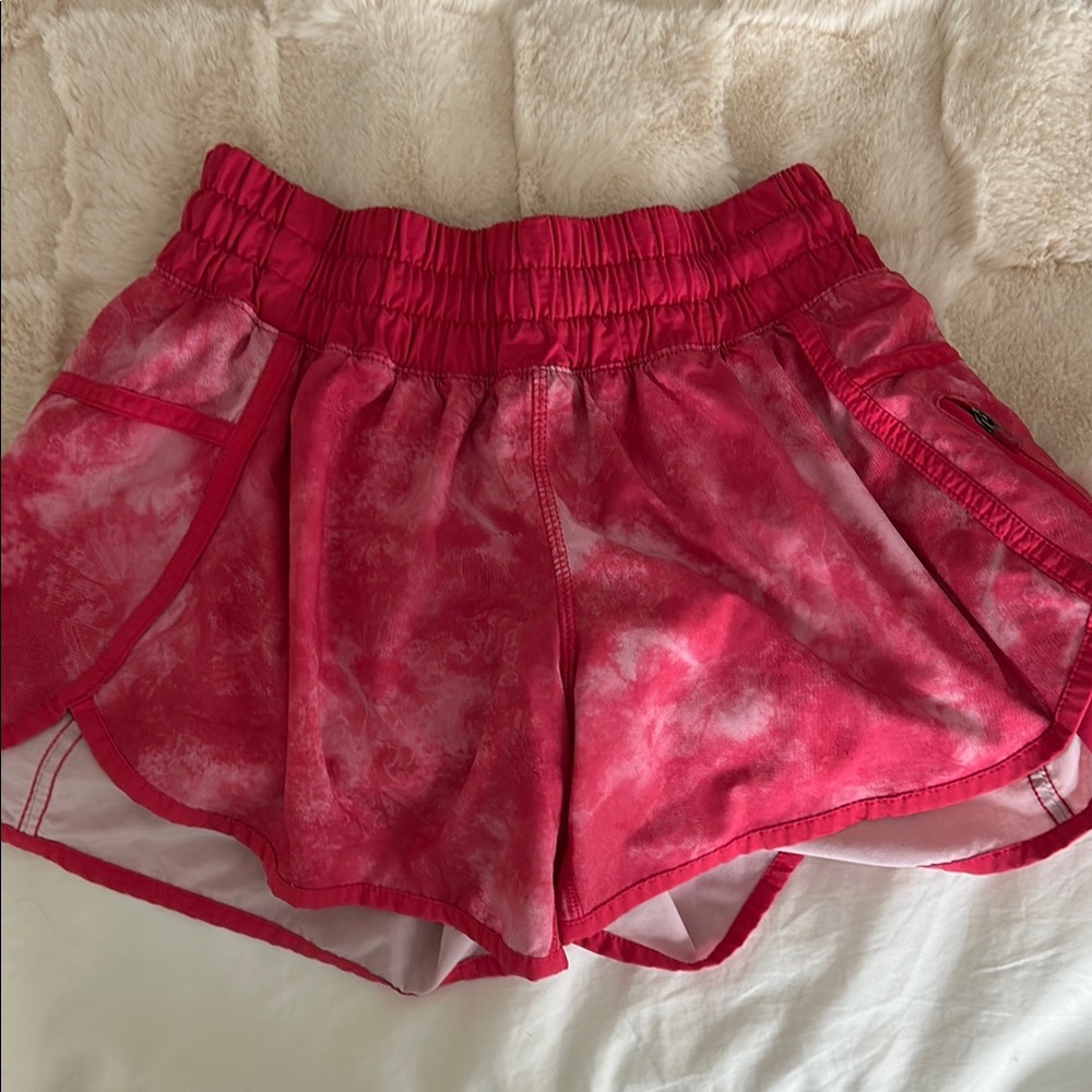 lululemon Women's Pink Tie-Dye Shorts